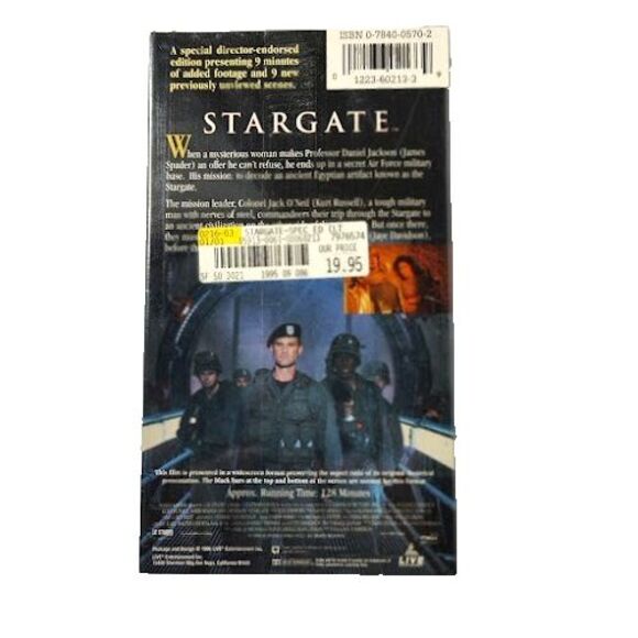 STARGATE VHS 1994 Movie Special Edition Kurt Russell NEW Sealed Watermark Sci Fi - Picture 2 of 4